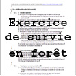 Bouton exercice en forêt