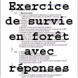 Bouton du document exercice en forêt avec les réponses